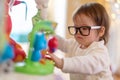 Baby boy playing with his toys Royalty Free Stock Photo