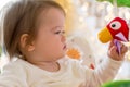 Baby boy playing with his toys Royalty Free Stock Photo