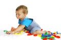 Baby boy playing with puzzle Royalty Free Stock Photo