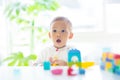 Baby boy playing with toy Royalty Free Stock Photo