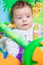 Baby boy on playmat Royalty Free Stock Photo