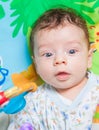 Baby boy on playmat Royalty Free Stock Photo