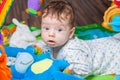 Baby boy on playmat Royalty Free Stock Photo