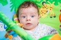 Baby boy on playmat Royalty Free Stock Photo