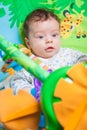 Baby boy on playmat Royalty Free Stock Photo