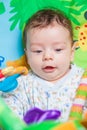 Baby boy on playmat Royalty Free Stock Photo