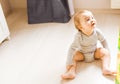 Baby boy plays in his room. Royalty Free Stock Photo