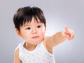Baby boy pointing finger Royalty Free Stock Photo