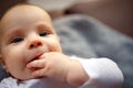 Baby portrait - adorable smiling baby boy