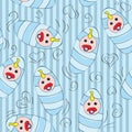 Baby boy seamless pattern Royalty Free Stock Photo