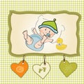 Baby boy shower card