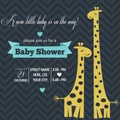 Baby boy shower card Royalty Free Stock Photo