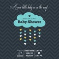 Baby boy shower card Royalty Free Stock Photo