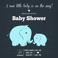 Baby boy shower card Royalty Free Stock Photo