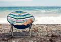 Baby boy sleeping on the beach Royalty Free Stock Photo