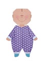 Baby boy in sleepsuit origami Royalty Free Stock Photo