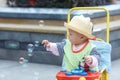 Baby boy in stroller Royalty Free Stock Photo