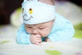 Baby boy sucking thumb Royalty Free Stock Photo