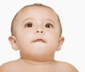 Baby boy thinking Royalty Free Stock Photo
