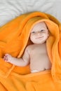 Baby boy in towel Royalty Free Stock Photo