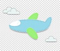 Baby boy vector clip art airplane element for scrapbook Royalty Free Stock Photo