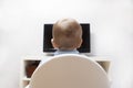 Baby boy watching cartoons on TV Royalty Free Stock Photo