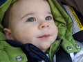 Baby boy in winter jacket Royalty Free Stock Photo