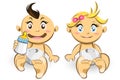 Baby Boys And Girls Royalty Free Stock Photo