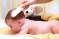 Baby brushing Royalty Free Stock Photo