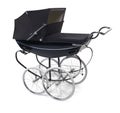 Baby buggy/pram on white