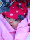 Baby bundled up Royalty Free Stock Photo