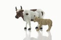 Baby calf and cow toy