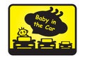 Baby in the car Royalty Free Stock Photo