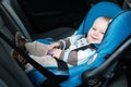 Baby in car seat Royalty Free Stock Photo