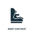 Baby Car Seat icon. Simple element from carsharing collection. Creative Baby Car Seat icon for web design, templates, infographics Royalty Free Stock Photo