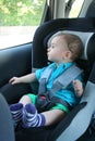 Baby in car seat for safety Royalty Free Stock Photo