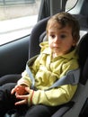 Baby in car seat for safety Royalty Free Stock Photo