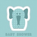 Baby card with cute elephant Royalty Free Stock Photo