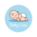 Sleeping Newborn. Pediatric clinic. Baby care.