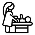 Baby care icon outline vector. Childcare education