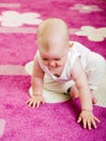 Baby on carpet Royalty Free Stock Photo