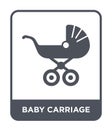 baby carriage icon in trendy design style. baby carriage icon isolated on white background. baby carriage vector icon simple and