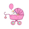 Baby carriage vector