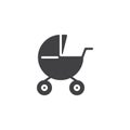 Baby carriages pram icon vector