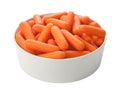 Baby Carrots Isolated with clipping path Royalty Free Stock Photo