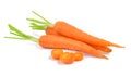 Baby carrots isolated on white background Royalty Free Stock Photo