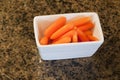 Baby Carrots in a White Bowl Royalty Free Stock Photo