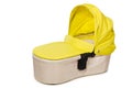 The baby carrycot isolated on white Royalty Free Stock Photo