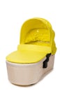 The baby carrycot isolated on white Royalty Free Stock Photo