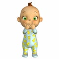 Baby Cartoon Surprised Royalty Free Stock Photo